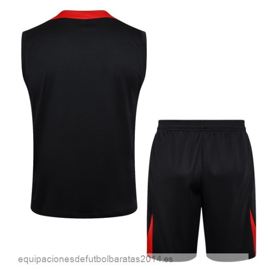 Nuevo Entrenamiento Sin Mangas Conjunto Completo Liverpool 24/25 Negro Blanco Rojo Baratas